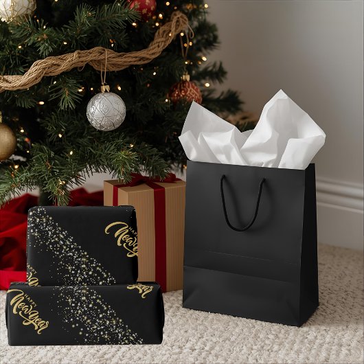 Elegant zwart mat inpakpapier