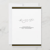 Elegant zwart met gouden bruiloft kaart (Achterkant)