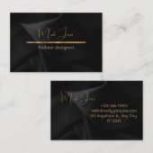 Elegant zwart met gouden details Visitekaartje (Voorkant / Achterkant)