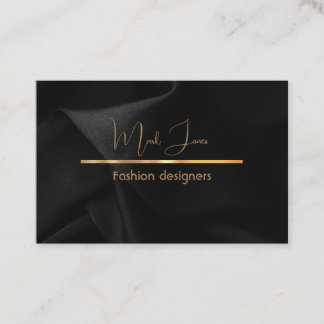 Elegant zwart met gouden details Visitekaartje