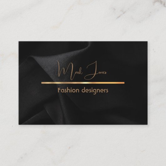 Elegant zwart met gouden details Visitekaartje (Voorkant)