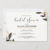 Elegant zwart met gouden Vrijgezellenfeest Kaart (Voorkant)