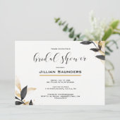 Elegant zwart met gouden Vrijgezellenfeest Kaart (Staand voorkant)