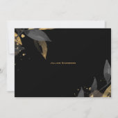 Elegant zwart met gouden Vrijgezellenfeest Kaart (Achterkant)