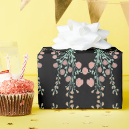 Elegant zwart met roze cadeaupapier