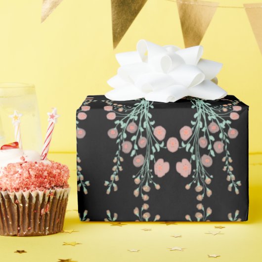 Elegant zwart met roze cadeaupapier (Verjaardagsfeest)