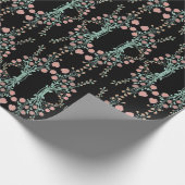 Elegant zwart met roze cadeaupapier (Hoek)