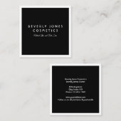 Elegant zwart met wit rand Visitekaartje (Voorkant / Achterkant)