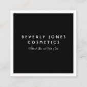 Elegant zwart met wit rand Visitekaartje (Voorkant)