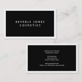 Elegant zwart met wit rand Visitekaartje Kortingskaartje