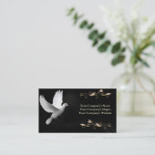 Elegant zwart met witte dove - Visitekaartje (Staand voorkant)