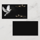 Elegant zwart met witte dove - Visitekaartje (Voorkant / Achterkant)