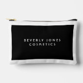 Elegant zwart met witte rand etui (Voorkant)