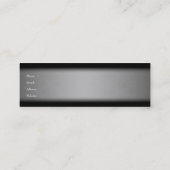 Elegant Zwart Metaal Zilver Skinny 2 Mini Visitekaartje (Achterkant)
