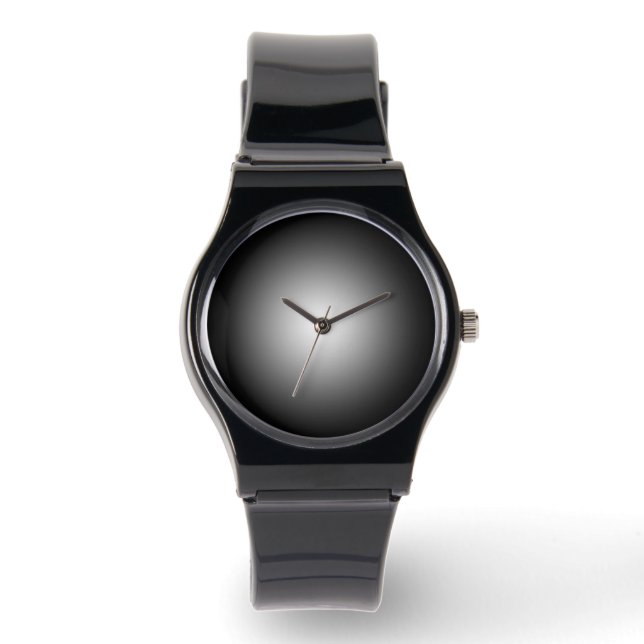 Elegant zwart minimalistisch horloge - stijlvol mo (Voorkant)