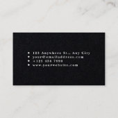 Elegant zwart minimalistisch klassiek Visitekaartj Visitekaartje (Achterkant)