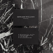 Elegant zwart minimalistisch klassiek Visitekaartj Visitekaartje