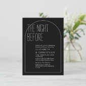 Elegant zwart-minimisscript de nacht voor kaart (Staand voorkant)
