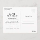 Elegant zwart nieuwjaar foto vakantie Briefkaart (Achterkant)