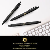 Elegant Zwart Notaris Goud Monogram Promotie Zwarte Inkt Pen