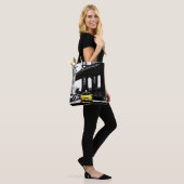 Elegant Zwart NYC New York Geel Taxi Brooklyn Tote Bag (Op model)