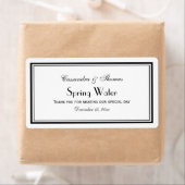 Elegant zwart omhuld H waterflesetiket Etiket (Insitu)