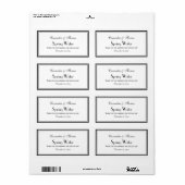 Elegant zwart omhuld H waterflesetiket Etiket (Full Sheet)