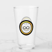 Elegant zwart oneindigheidssymbool glas (Voorkant)