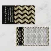 Elegant zwart op Sage ZigZag Visitekaartje (Voorkant / Achterkant)