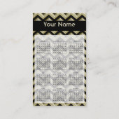 Elegant zwart op Sage ZigZag Visitekaartje (Achterkant)