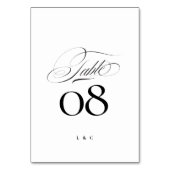 Elegant Zwart op Witte Kalligrafie Bruiloft Kaart (Voorkant)