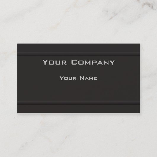 Elegant zwart op zwart Professional Visitekaartje (Voorkant)