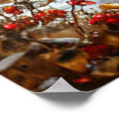 Elegant zwart paard versierd met gouden tackle poster (Hoek)