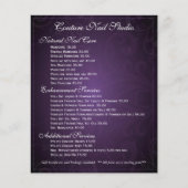 Elegant zwart Paars en witte tinten  Lijst Flyer (Voorkant)