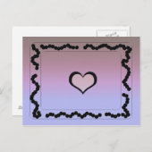 Elegant zwart-Paars ontwerp Briefkaart (Voorkant / Achterkant)