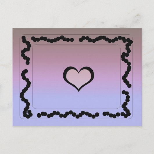 Elegant zwart-Paars ontwerp Briefkaart (Voorkant)