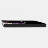 Elegant Zwart Paarse Gotische Bloemen Schedel Brui Gastenboek (Rug)