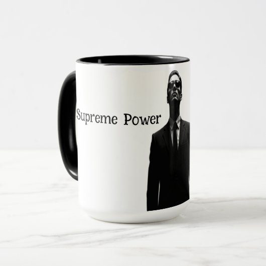 Elegant zwart pak Man Coffee Mok - Stijlvol cadeau (Voorkant links)