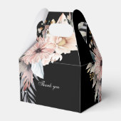 Elegant Zwart & Pastel Boho Vrijgezellenfeest Bedankdoosjes (Achterkant)