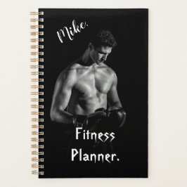 Elegant zwart personaliseert fitnessplanner voor h planner