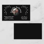 Elegant zwart Pet Sitter Visitekaartje (Voorkant / Achterkant)