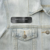 Elegant zwart professioneel bedrijf naamplaatje (In situ)