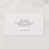 Elegant zwart reliëf motief look visitekaartje (Achterkant)