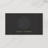 Elegant zwart reliëf motief look visitekaartje (Voorkant)