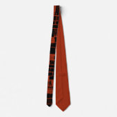Elegant zwart &rood abstract patroon stropdas (Achterkant)