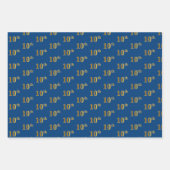 Elegant Zwart, Rood, Blauw, Faux Gold 10e Event # Inpakpapier Vel (Voorkant 3)