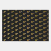 Elegant Zwart, Rood, Blauw, Faux Gold 10e Event # Inpakpapier Vel (Voorkant)