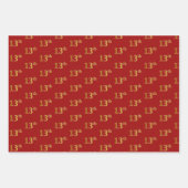 Elegant Zwart, Rood, Blauw, Faux Gold 13e Event # Inpakpapier Vel (Voorkant 2)