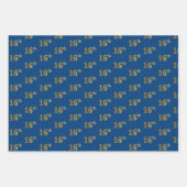 Elegant Zwart, Rood, Blauw, Faux Gold 16e Event # Inpakpapier Vel (Voorkant 3)
