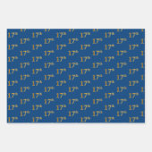 Elegant Zwart, Rood, Blauw, Faux Gold 17e Event # Inpakpapier Vel (Voorkant 3)